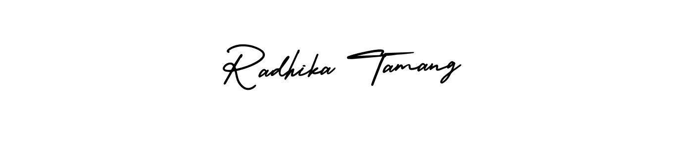 Create a beautiful signature design for name Radhika Tamang. With this signature (AmerikaSignatureDemo-Regular) fonts, you can make a handwritten signature for free. Radhika Tamang signature style 3 images and pictures png