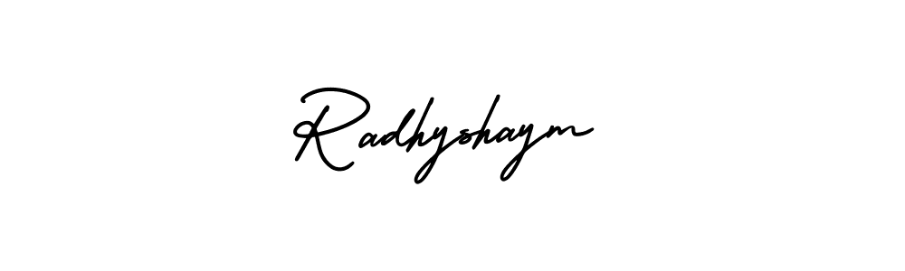 Make a beautiful signature design for name Radhyshaym. With this signature (AmerikaSignatureDemo-Regular) style, you can create a handwritten signature for free. Radhyshaym signature style 3 images and pictures png