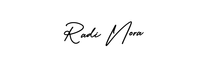 AmerikaSignatureDemo-Regular is a professional signature style that is perfect for those who want to add a touch of class to their signature. It is also a great choice for those who want to make their signature more unique. Get Radi Nora name to fancy signature for free. Radi Nora signature style 3 images and pictures png