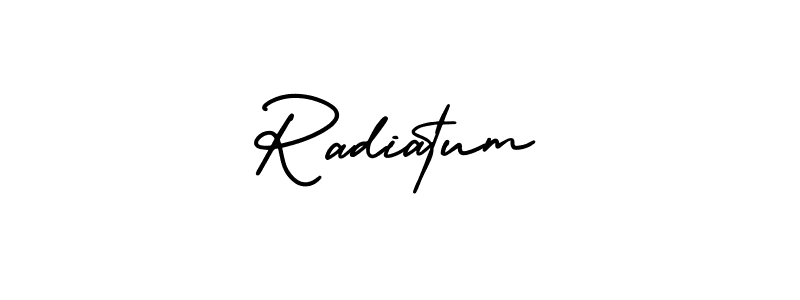 This is the best signature style for the Radiatum name. Also you like these signature font (AmerikaSignatureDemo-Regular). Mix name signature. Radiatum signature style 3 images and pictures png