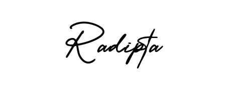 How to make Radipta name signature. Use AmerikaSignatureDemo-Regular style for creating short signs online. This is the latest handwritten sign. Radipta signature style 3 images and pictures png