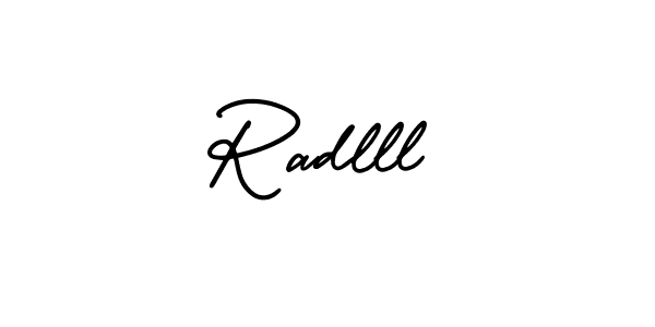 You should practise on your own different ways (AmerikaSignatureDemo-Regular) to write your name (Radlll) in signature. don't let someone else do it for you. Radlll signature style 3 images and pictures png