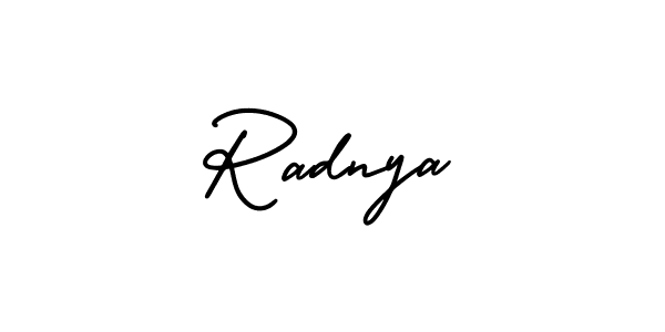 Use a signature maker to create a handwritten signature online. With this signature software, you can design (AmerikaSignatureDemo-Regular) your own signature for name Radnya. Radnya signature style 3 images and pictures png