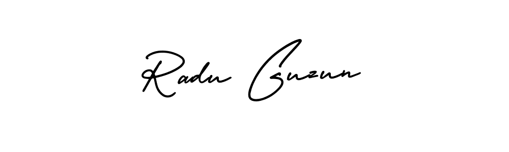 How to make Radu Guzun name signature. Use AmerikaSignatureDemo-Regular style for creating short signs online. This is the latest handwritten sign. Radu Guzun signature style 3 images and pictures png