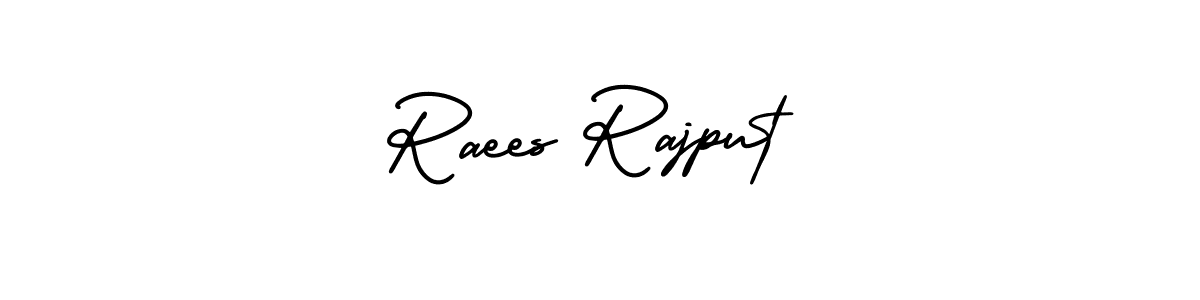 Use a signature maker to create a handwritten signature online. With this signature software, you can design (AmerikaSignatureDemo-Regular) your own signature for name Raees Rajput. Raees Rajput signature style 3 images and pictures png