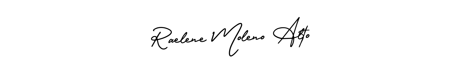 How to make Raelene Moleno Alto name signature. Use AmerikaSignatureDemo-Regular style for creating short signs online. This is the latest handwritten sign. Raelene Moleno Alto signature style 3 images and pictures png