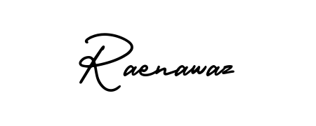 How to make Raenawaz name signature. Use AmerikaSignatureDemo-Regular style for creating short signs online. This is the latest handwritten sign. Raenawaz signature style 3 images and pictures png
