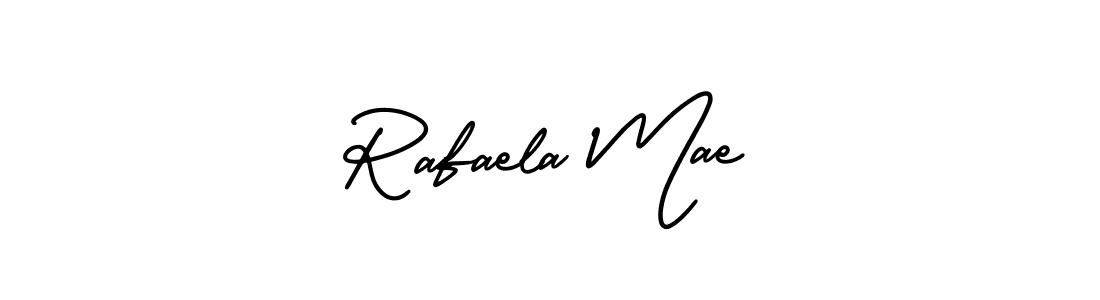 The best way (AmerikaSignatureDemo-Regular) to make a short signature is to pick only two or three words in your name. The name Rafaela Mae include a total of six letters. For converting this name. Rafaela Mae signature style 3 images and pictures png