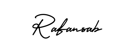 A modern signature idea for name Rafansab using AmerikaSignatureDemo-Regular font. Clean strokes and elegant curves make it stand out instantly. Rafansab signature style 3 images and pictures png