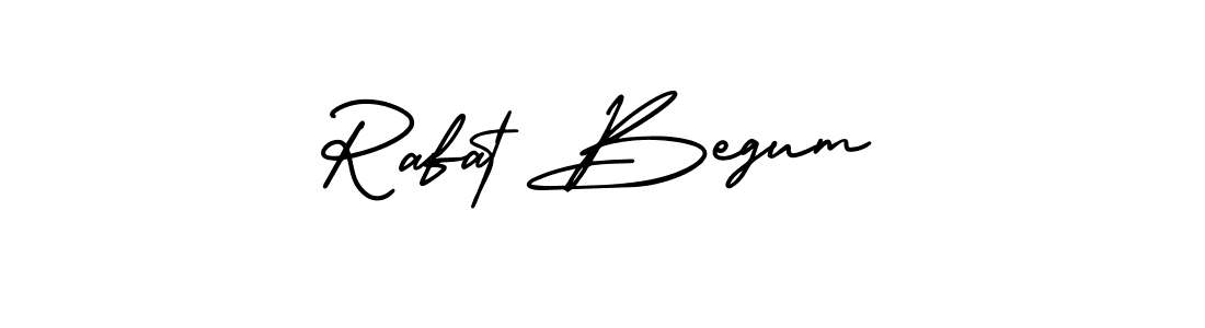 Use a signature maker to create a handwritten signature online. With this signature software, you can design (AmerikaSignatureDemo-Regular) your own signature for name Rafat Begum. Rafat Begum signature style 3 images and pictures png