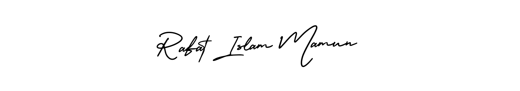 Similarly AmerikaSignatureDemo-Regular is the best handwritten signature design. Signature creator online .You can use it as an online autograph creator for name Rafat Islam Mamun. Rafat Islam Mamun signature style 3 images and pictures png