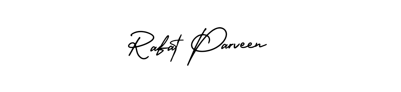 Rafat Parveen stylish signature style. Best Handwritten Sign (AmerikaSignatureDemo-Regular) for my name. Handwritten Signature Collection Ideas for my name Rafat Parveen. Rafat Parveen signature style 3 images and pictures png