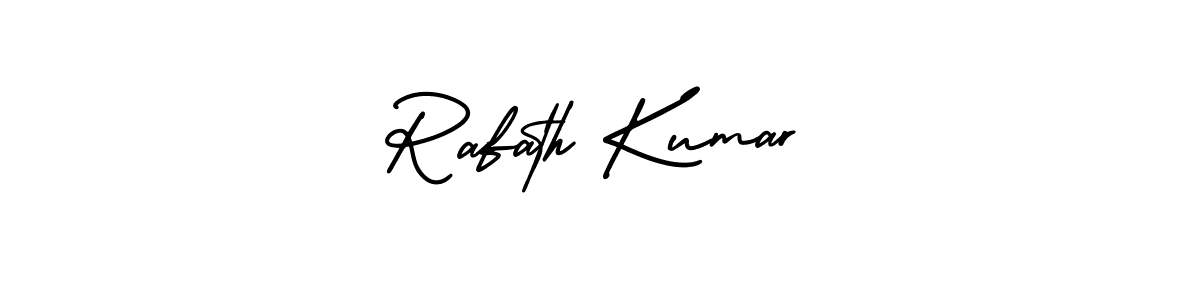 How to make Rafath Kumar name signature. Use AmerikaSignatureDemo-Regular style for creating short signs online. This is the latest handwritten sign. Rafath Kumar signature style 3 images and pictures png