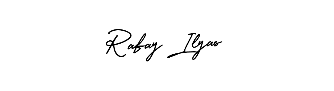 This is the best signature style for the Rafay Ilyas name. Also you like these signature font (AmerikaSignatureDemo-Regular). Mix name signature. Rafay Ilyas signature style 3 images and pictures png
