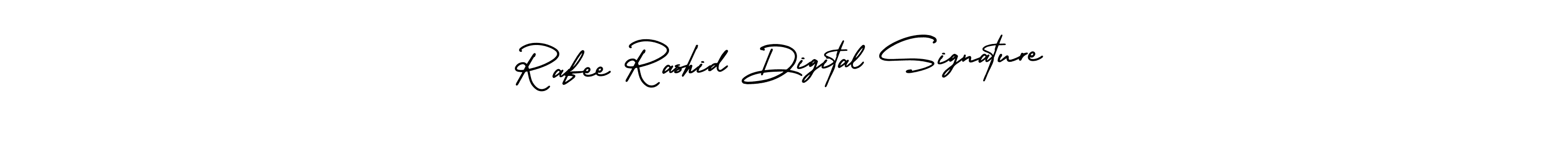 The best way (AmerikaSignatureDemo-Regular) to make a short signature is to pick only two or three words in your name. The name Rafee Rashid Digital Signature include a total of six letters. For converting this name. Rafee Rashid Digital Signature signature style 3 images and pictures png