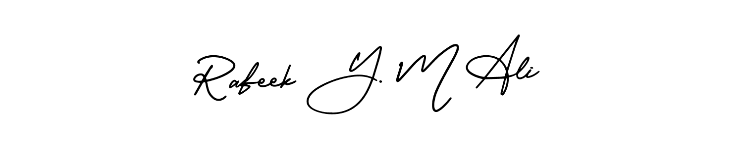 See photos of Rafeek Y. M Ali official signature by Spectra . Check more albums & portfolios. Read reviews & check more about AmerikaSignatureDemo-Regular font. Rafeek Y. M Ali signature style 3 images and pictures png