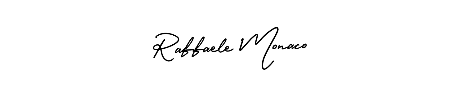 Create a beautiful signature design for name Raffaele Monaco. With this signature (AmerikaSignatureDemo-Regular) fonts, you can make a handwritten signature for free. Raffaele Monaco signature style 3 images and pictures png
