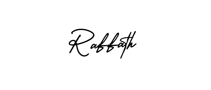 Raffath stylish signature style. Best Handwritten Sign (AmerikaSignatureDemo-Regular) for my name. Handwritten Signature Collection Ideas for my name Raffath. Raffath signature style 3 images and pictures png