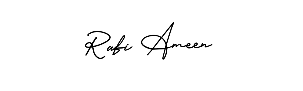 How to make Rafi Ameen signature? AmerikaSignatureDemo-Regular is a professional autograph style. Create handwritten signature for Rafi Ameen name. Rafi Ameen signature style 3 images and pictures png