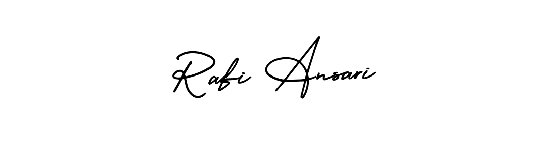 How to make Rafi Ansari name signature. Use AmerikaSignatureDemo-Regular style for creating short signs online. This is the latest handwritten sign. Rafi Ansari signature style 3 images and pictures png