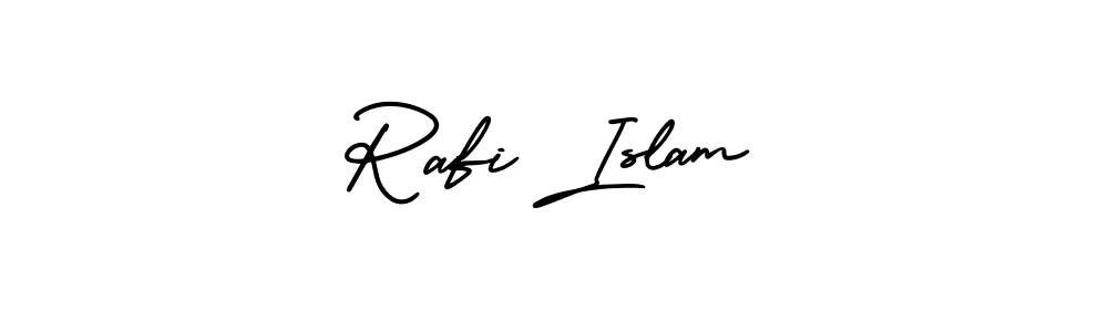 How to make Rafi Islam name signature. Use AmerikaSignatureDemo-Regular style for creating short signs online. This is the latest handwritten sign. Rafi Islam signature style 3 images and pictures png