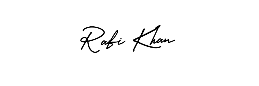 How to make Rafi Khan name signature. Use AmerikaSignatureDemo-Regular style for creating short signs online. This is the latest handwritten sign. Rafi Khan signature style 3 images and pictures png