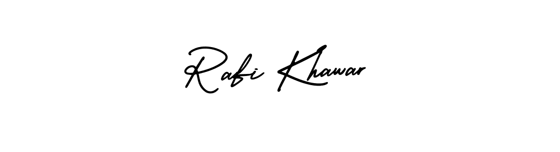 This is the best signature style for the Rafi Khawar name. Also you like these signature font (AmerikaSignatureDemo-Regular). Mix name signature. Rafi Khawar signature style 3 images and pictures png