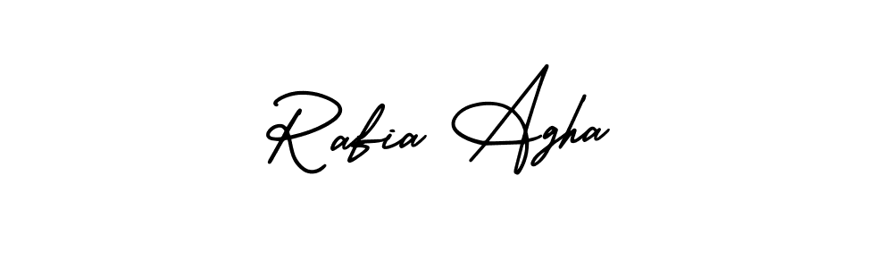 AmerikaSignatureDemo-Regular is a professional signature style that is perfect for those who want to add a touch of class to their signature. It is also a great choice for those who want to make their signature more unique. Get Rafia Agha name to fancy signature for free. Rafia Agha signature style 3 images and pictures png