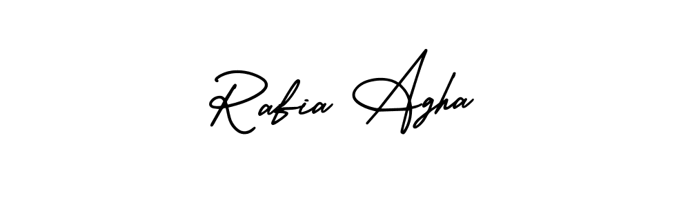 AmerikaSignatureDemo-Regular is a professional signature style that is perfect for those who want to add a touch of class to their signature. It is also a great choice for those who want to make their signature more unique. Get Rafia Agha name to fancy signature for free. Rafia Agha signature style 3 images and pictures png