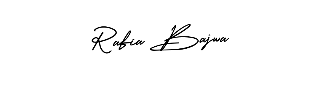 Also You can easily find your signature by using the search form. We will create Rafia Bajwa name handwritten signature images for you free of cost using AmerikaSignatureDemo-Regular sign style. Rafia Bajwa signature style 3 images and pictures png