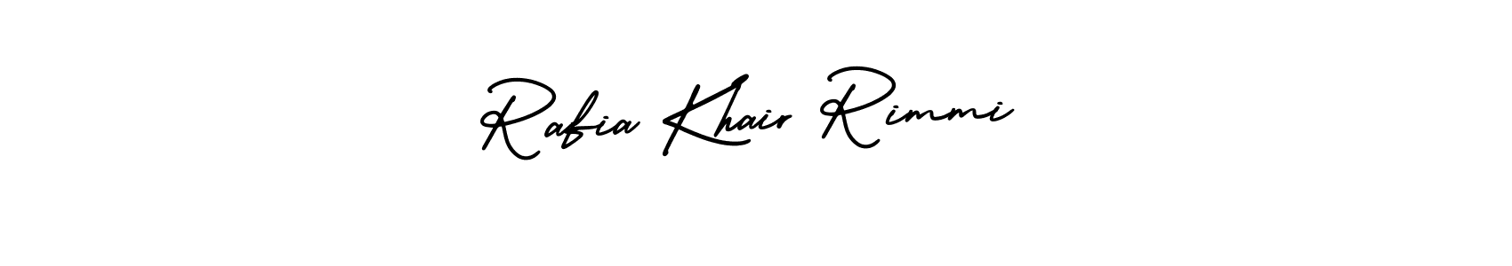 It looks lik you need a new signature style for name Rafia Khair Rimmi. Design unique handwritten (AmerikaSignatureDemo-Regular) signature with our free signature maker in just a few clicks. Rafia Khair Rimmi signature style 3 images and pictures png