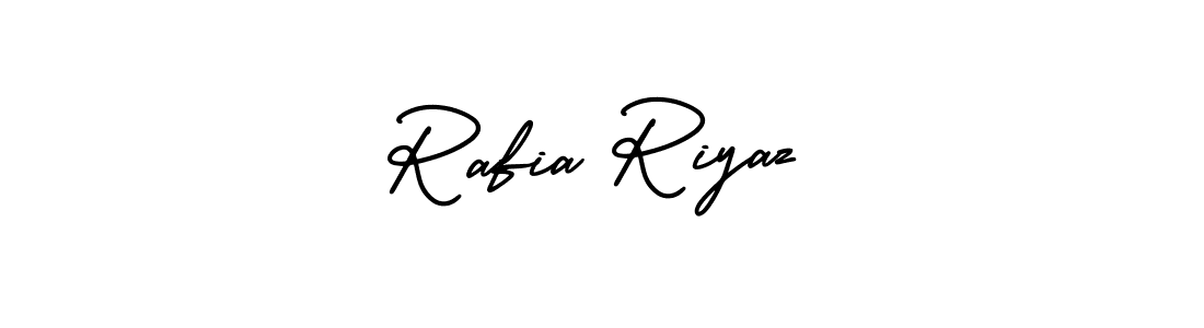 Also You can easily find your signature by using the search form. We will create Rafia Riyaz name handwritten signature images for you free of cost using AmerikaSignatureDemo-Regular sign style. Rafia Riyaz signature style 3 images and pictures png