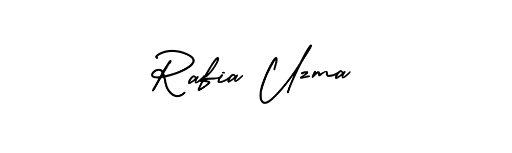 if you are searching for the best signature style for your name Rafia Uzma. so please give up your signature search. here we have designed multiple signature styles  using AmerikaSignatureDemo-Regular. Rafia Uzma signature style 3 images and pictures png