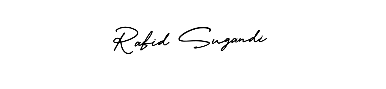 It looks lik you need a new signature style for name Rafid Sugandi. Design unique handwritten (AmerikaSignatureDemo-Regular) signature with our free signature maker in just a few clicks. Rafid Sugandi signature style 3 images and pictures png