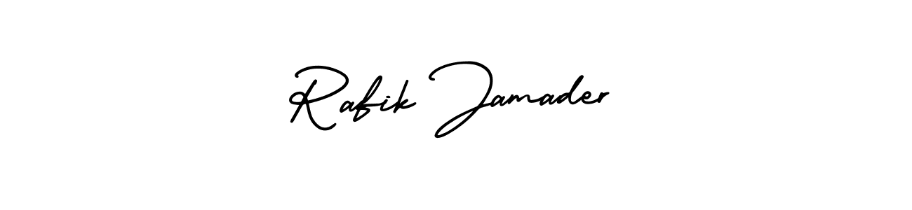 You can use this online signature creator to create a handwritten signature for the name Rafik Jamader. This is the best online autograph maker. Rafik Jamader signature style 3 images and pictures png