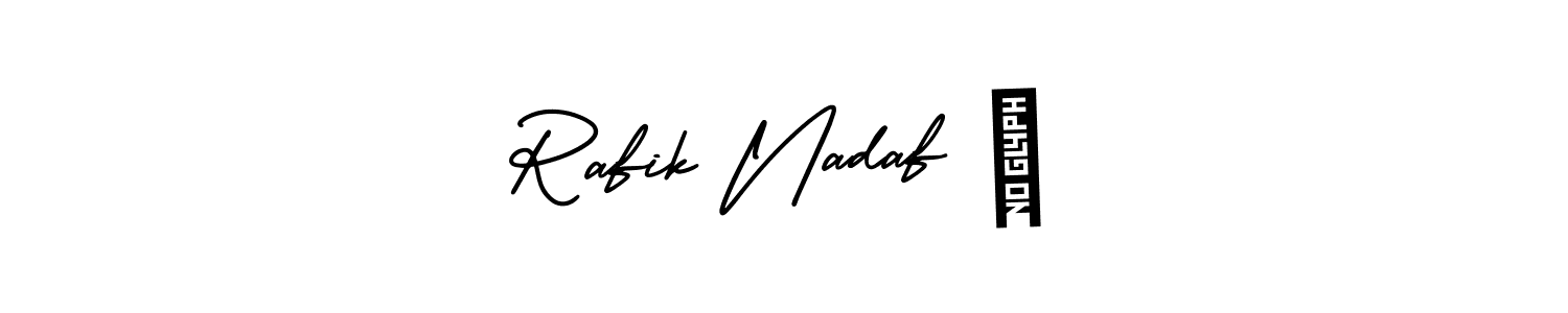 Similarly AmerikaSignatureDemo-Regular is the best handwritten signature design. Signature creator online .You can use it as an online autograph creator for name Rafik Nadaf ✅. Rafik Nadaf ✅ signature style 3 images and pictures png