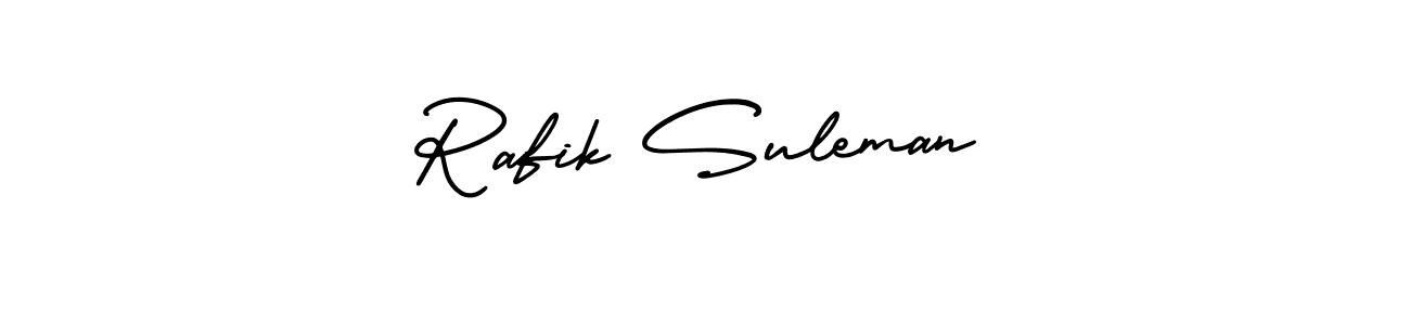 Rafik Suleman stylish signature style. Best Handwritten Sign (AmerikaSignatureDemo-Regular) for my name. Handwritten Signature Collection Ideas for my name Rafik Suleman. Rafik Suleman signature style 3 images and pictures png