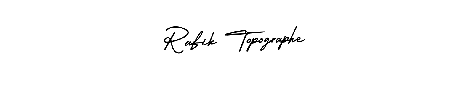 if you are searching for the best signature style for your name Rafik Topographe. so please give up your signature search. here we have designed multiple signature styles  using AmerikaSignatureDemo-Regular. Rafik Topographe signature style 3 images and pictures png