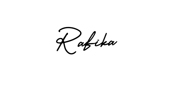 if you are searching for the best signature style for your name Rafika. so please give up your signature search. here we have designed multiple signature styles  using AmerikaSignatureDemo-Regular. Rafika signature style 3 images and pictures png