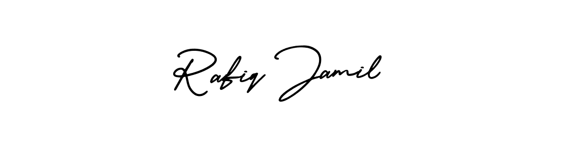 Rafiq Jamil stylish signature style. Best Handwritten Sign (AmerikaSignatureDemo-Regular) for my name. Handwritten Signature Collection Ideas for my name Rafiq Jamil. Rafiq Jamil signature style 3 images and pictures png