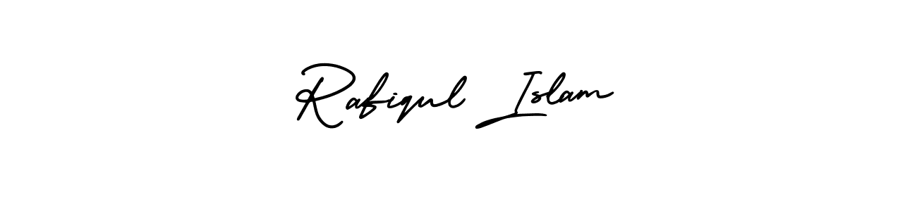 Also You can easily find your signature by using the search form. We will create Rafiqul Islam name handwritten signature images for you free of cost using AmerikaSignatureDemo-Regular sign style. Rafiqul Islam signature style 3 images and pictures png