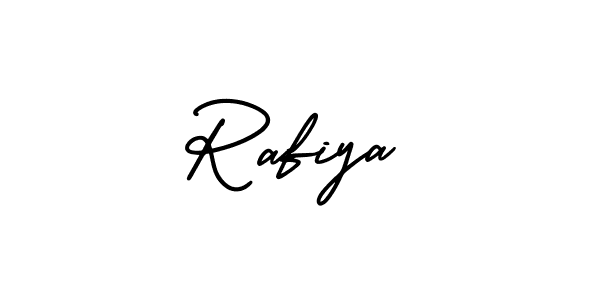 It looks lik you need a new signature style for name Rafiya. Design unique handwritten (AmerikaSignatureDemo-Regular) signature with our free signature maker in just a few clicks. Rafiya signature style 3 images and pictures png