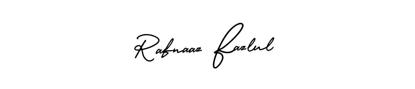 Design your own signature with our free online signature maker. With this signature software, you can create a handwritten (AmerikaSignatureDemo-Regular) signature for name Rafnaaz Fazlul. Rafnaaz Fazlul signature style 3 images and pictures png