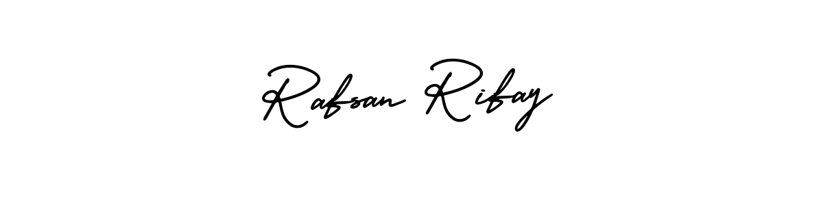 Make a beautiful signature design for name Rafsan Rifay. With this signature (AmerikaSignatureDemo-Regular) style, you can create a handwritten signature for free. Rafsan Rifay signature style 3 images and pictures png
