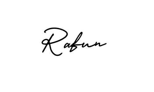 How to make Rafun signature? AmerikaSignatureDemo-Regular is a professional autograph style. Create handwritten signature for Rafun name. Rafun signature style 3 images and pictures png