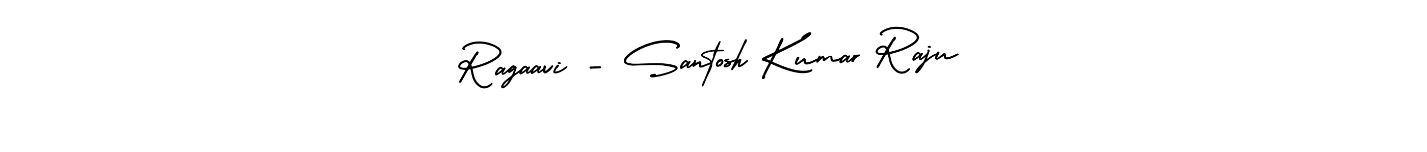 Design your own signature with our free online signature maker. With this signature software, you can create a handwritten (AmerikaSignatureDemo-Regular) signature for name Ragaavi - Santosh Kumar Raju. Ragaavi - Santosh Kumar Raju signature style 3 images and pictures png