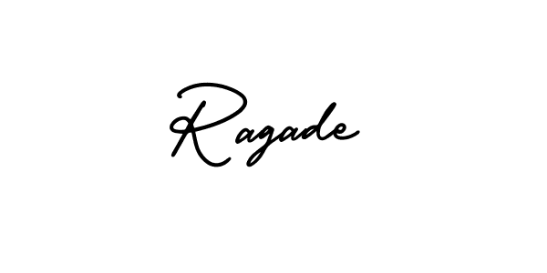 This is the best signature style for the Ragade name. Also you like these signature font (AmerikaSignatureDemo-Regular). Mix name signature. Ragade signature style 3 images and pictures png