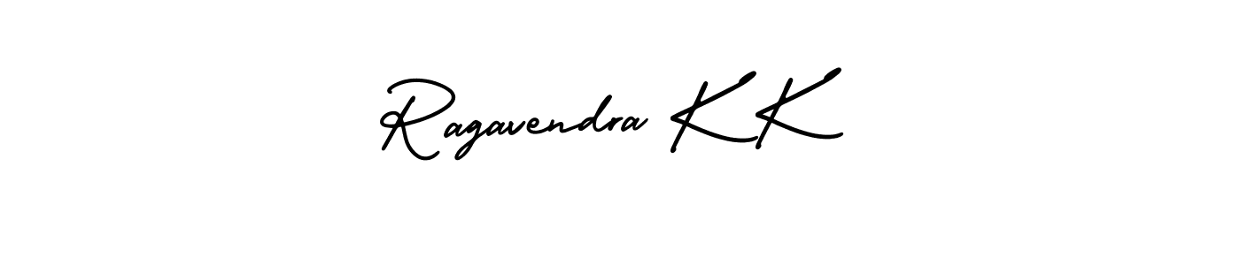 The best way (AmerikaSignatureDemo-Regular) to make a short signature is to pick only two or three words in your name. The name Ragavendra K K include a total of six letters. For converting this name. Ragavendra K K signature style 3 images and pictures png