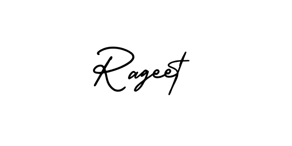 AmerikaSignatureDemo-Regular is a professional signature style that is perfect for those who want to add a touch of class to their signature. It is also a great choice for those who want to make their signature more unique. Get Rageet name to fancy signature for free. Rageet signature style 3 images and pictures png