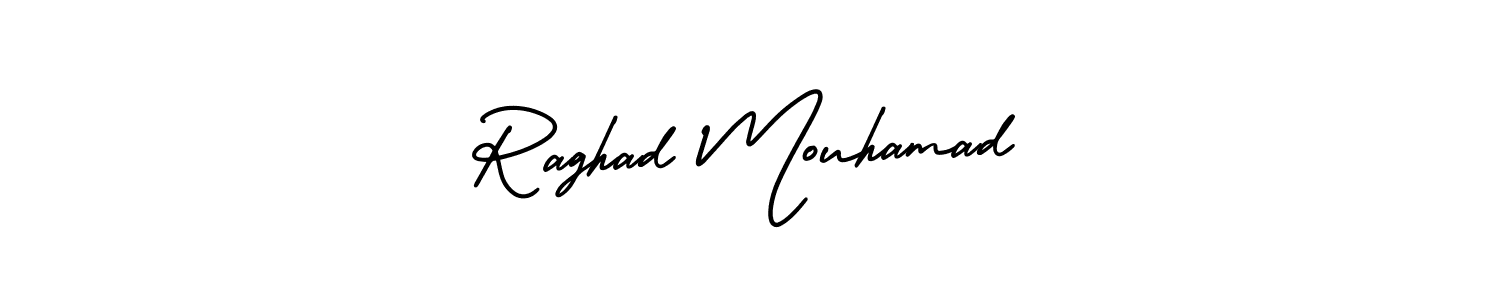Similarly AmerikaSignatureDemo-Regular is the best handwritten signature design. Signature creator online .You can use it as an online autograph creator for name Raghad Mouhamad. Raghad Mouhamad signature style 3 images and pictures png